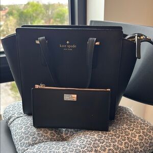 SOLD-Kate Spade Black Bag with wallet